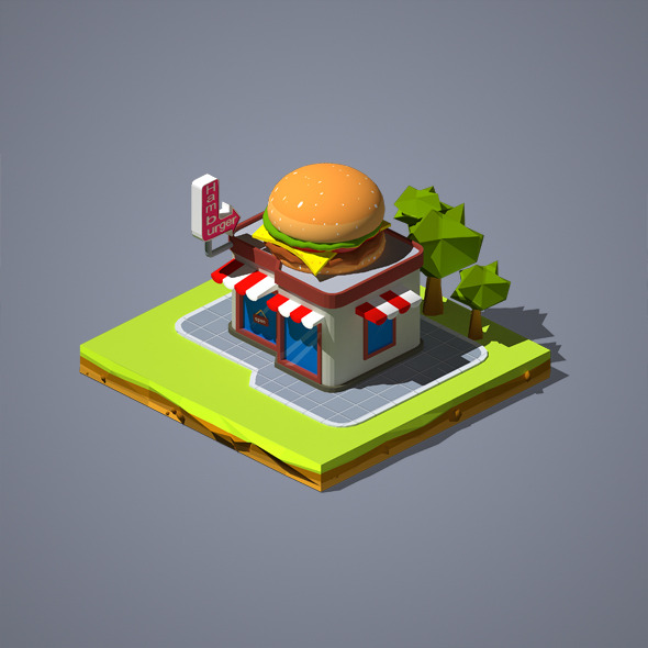 Hamburger Shop - 3Docean 12209658
