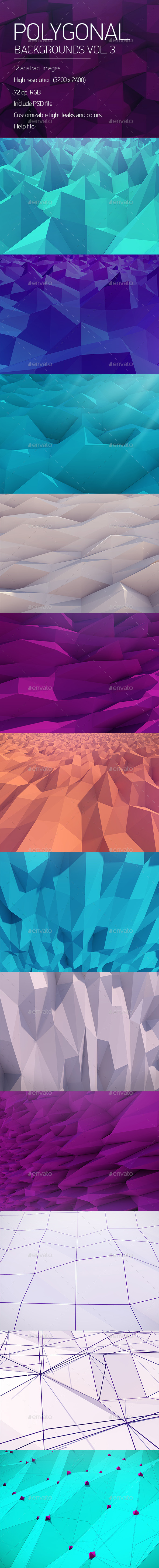 Polygonal Backgrounds Vol. 3 - Backgrounds Graphics