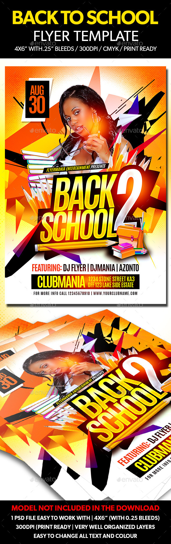 Back to School Flyer Template - Flyers Print Templates