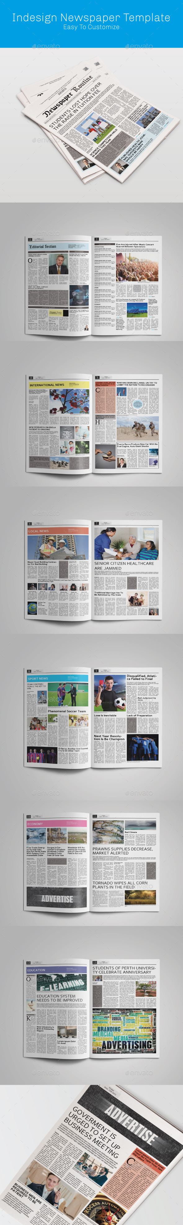 Tabloid Indesign Newspaper - Newsletters Print Templates