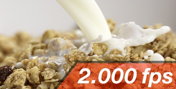 Pouring Milk Into A White Bowl With Cereals 3 Pouring Milk Into A White Bowl With Cereals 3