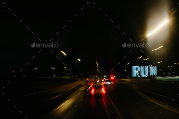 Run through the city. - Stock Photo - Images