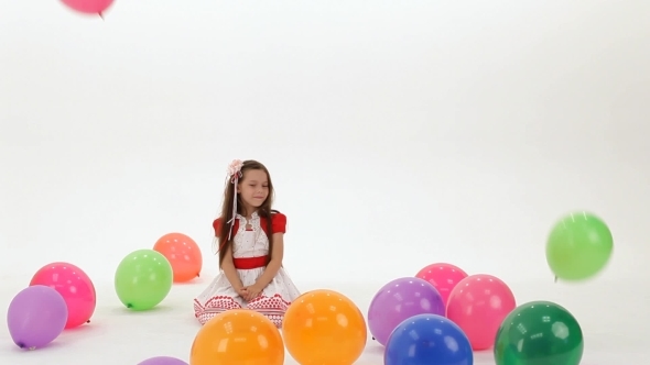 Girl Is Happy Balloons Girl Is Happy Balloons