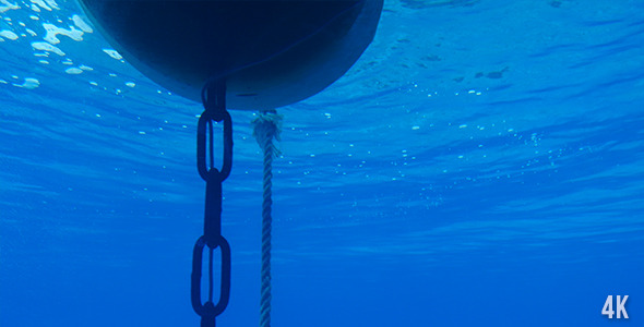 Buoy Cable And Chain Under Water Buoy Cable And Chain Under Water