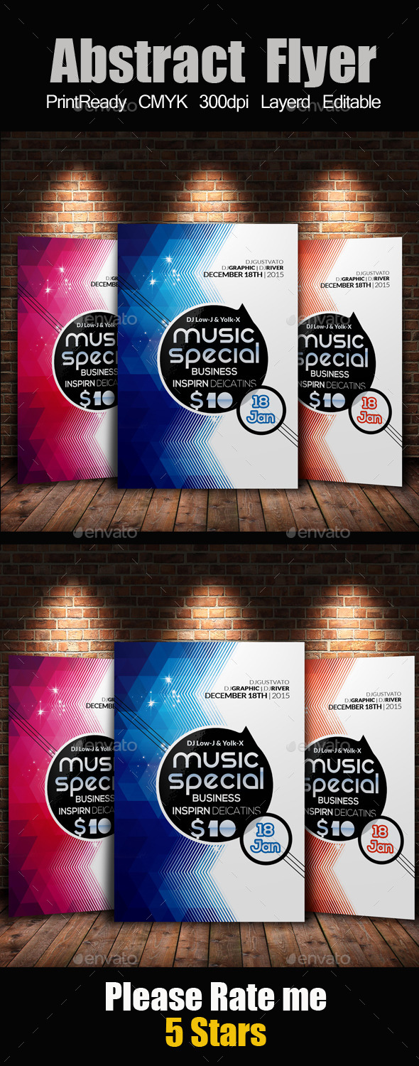 Creative Abstract Flyer Template - Clubs & Parties Events