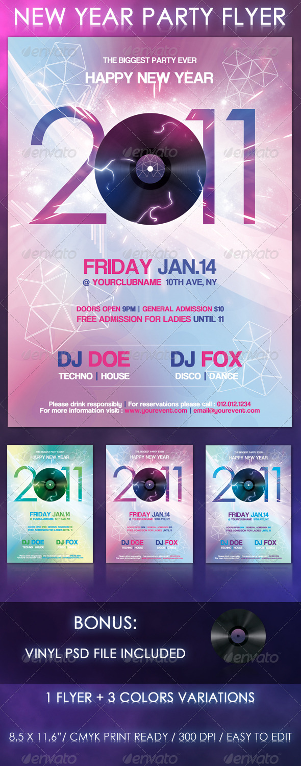 New year party flyer - Clubs & Parties Events