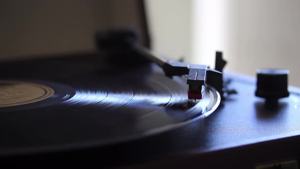 Old Vinyl Record Deck Player. 4K Version.