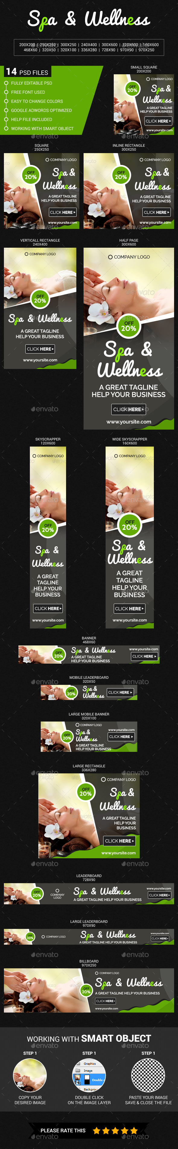 Spa & Wellness - Banners & Ads Web Elements