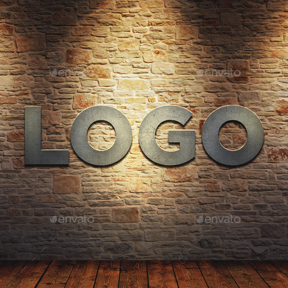 Download LOGO MockUp Metal on Brick Wall by KOVRdesign | GraphicRiver