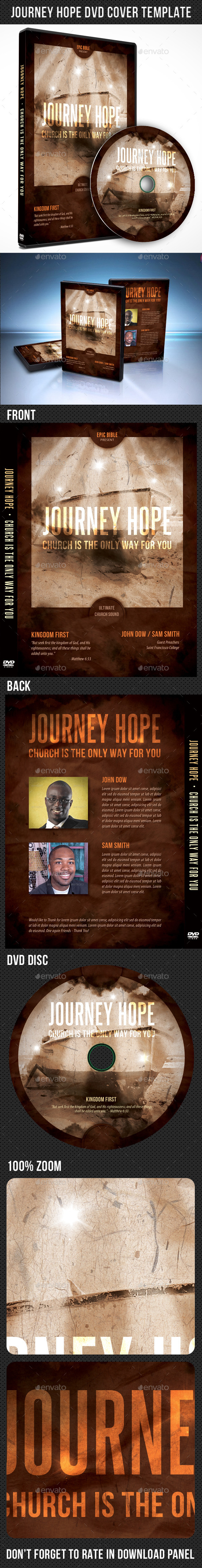 Journey Hope DVD Cover Template - CD & DVD Artwork Print Templates