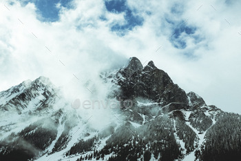 Mountains in the winter.