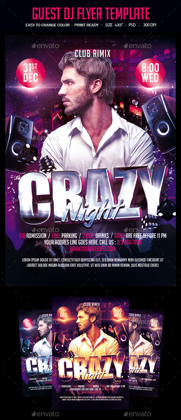 Guest Dj Flyer Template - Clubs & Parties Events