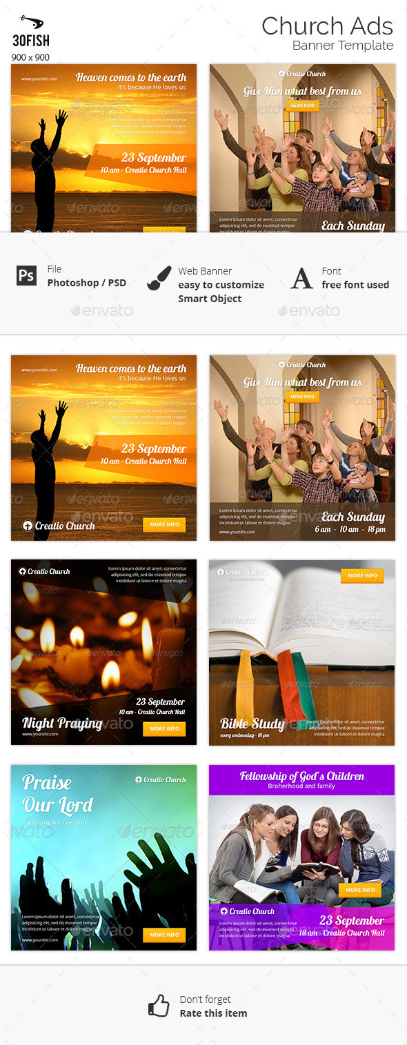 Church Ads Banner - Banners & Ads Web Elements