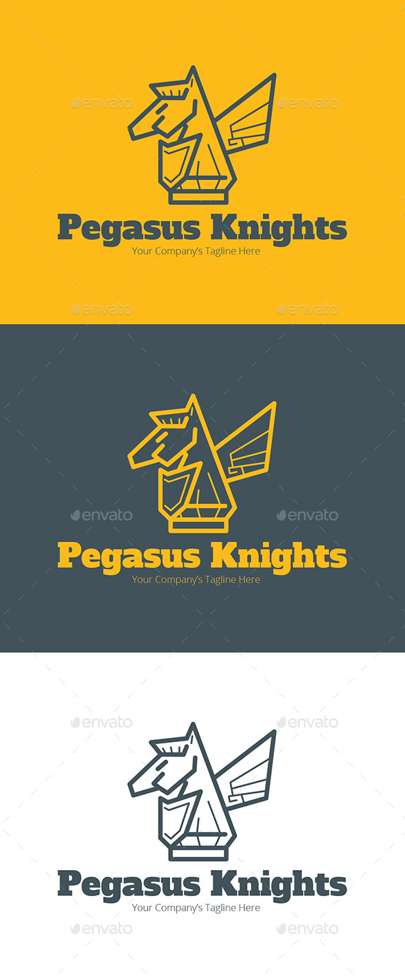 Pegasus Knights Logo - Animals Logo Templates