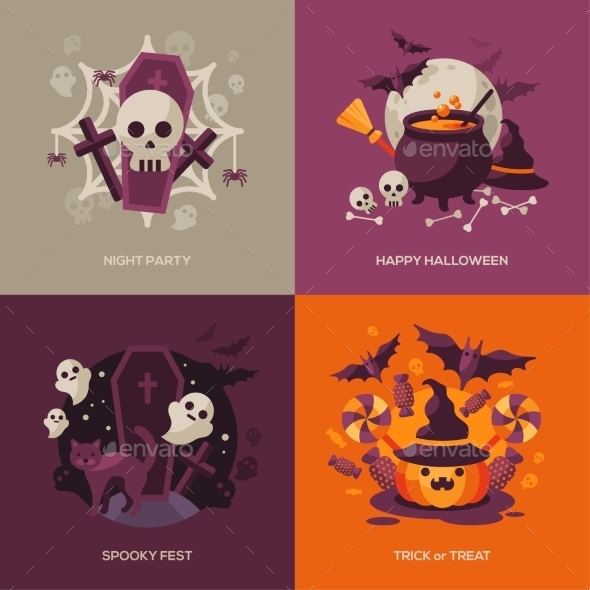 Set of Halloween Concepts - Halloween Seasons/Holidays