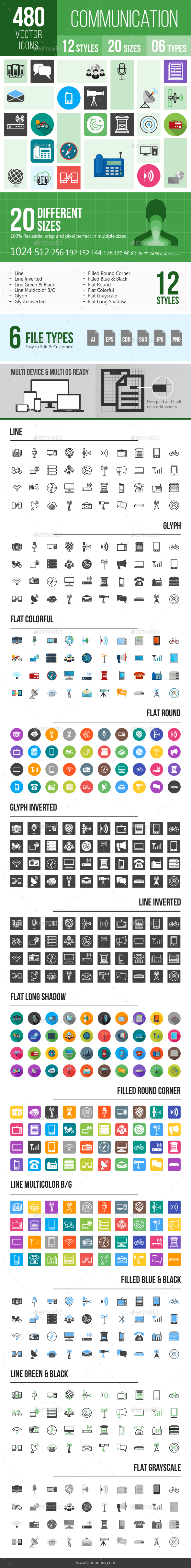 480 Communication Icons - Icons