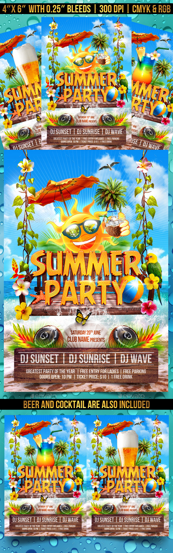 Summer Party Flyer - Clubs & Parties Events