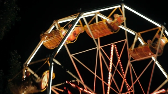 Amusement Park At Night - Ferris Wheel