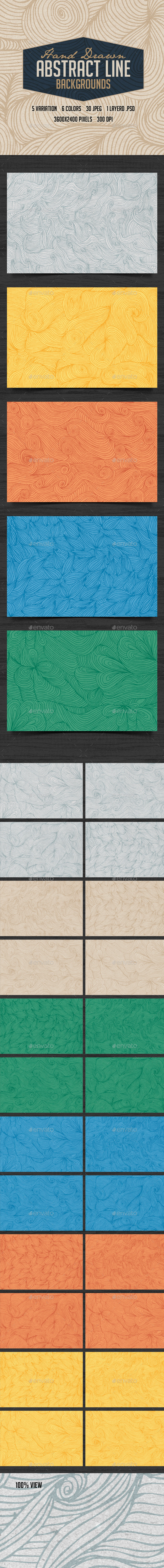 Hand Drawn Abstract Line Backgrounds - Abstract Backgrounds