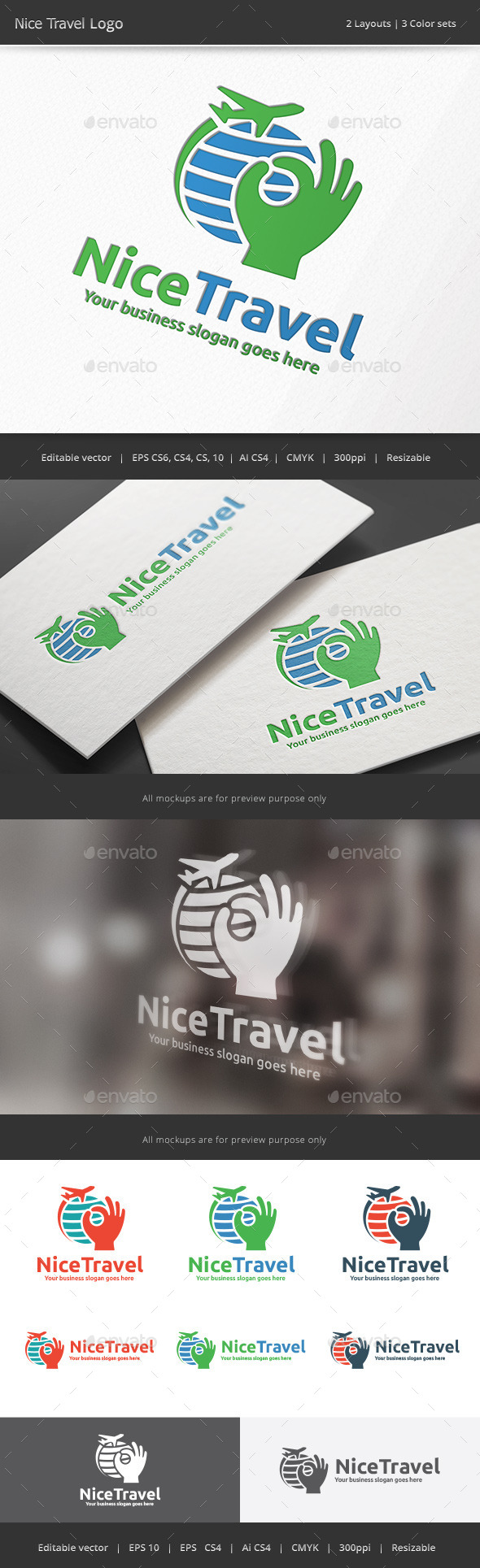 Nice Travel Logo - Vector Abstract