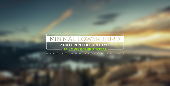 Minimal Lower Thirds - VideoHive 12237756