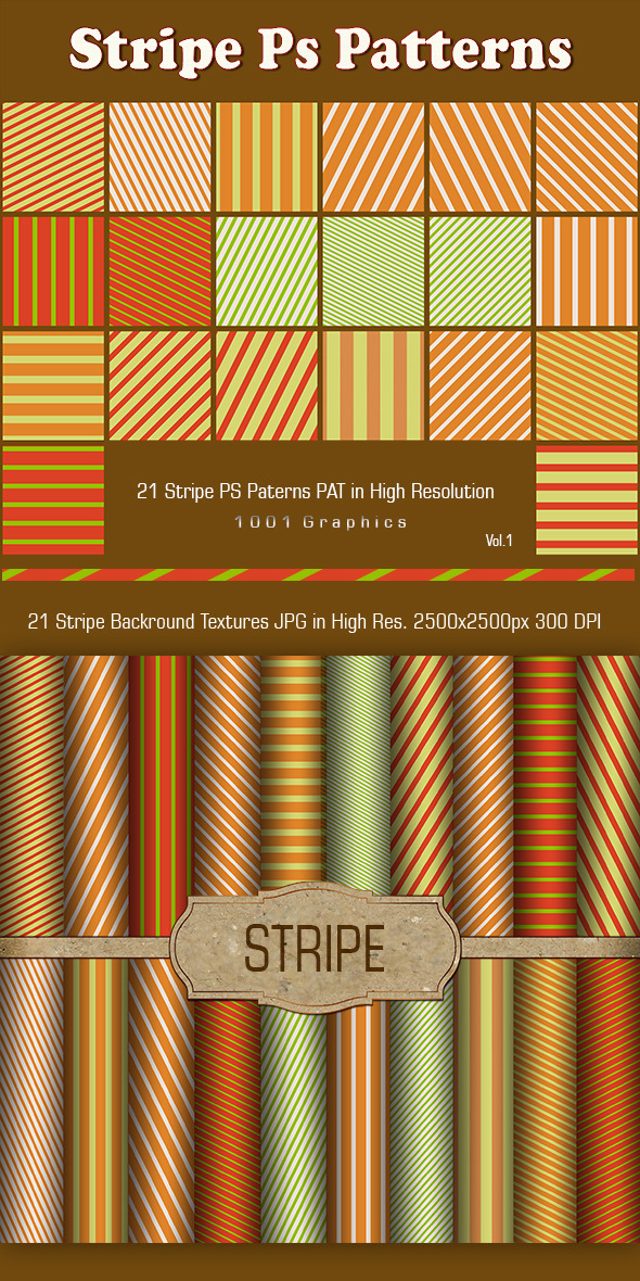 21 Stripe PS Patterns PAT - Miscellaneous Textures / Fills / Patterns