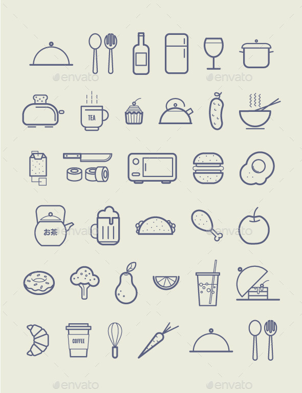 Kitchen Icons - Food Objects