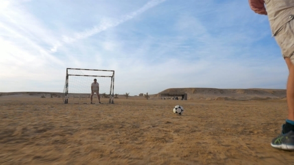 Goal Attempt In Beach Football Goal Attempt In Beach Football