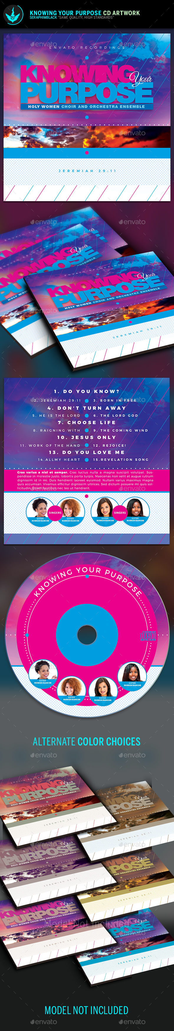 Knowing Your Purpose CD Artwork Template - CD & DVD Artwork Print Templates
