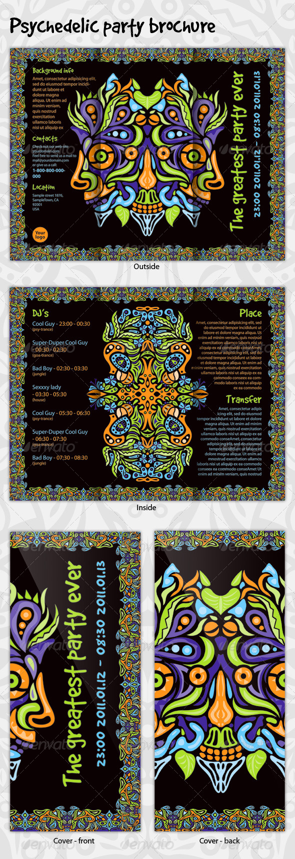 Psychedelic Party Brochure - Corporate Brochures