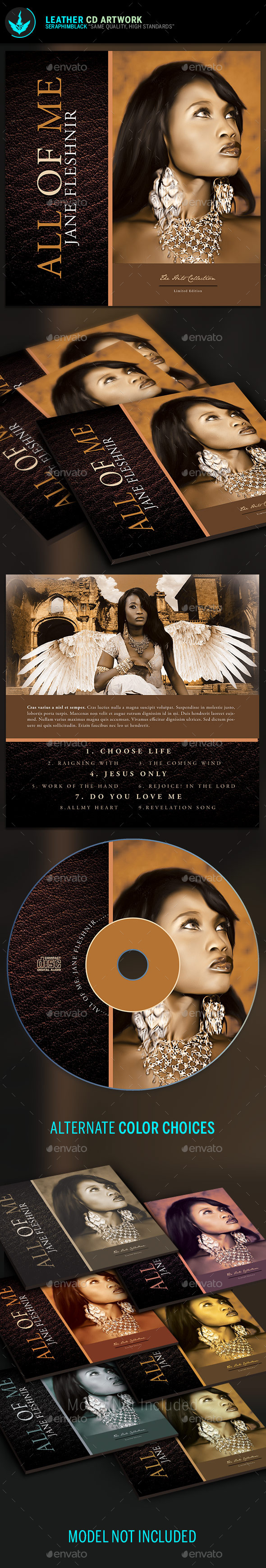 Leather CD Artwork Template - CD & DVD Artwork Print Templates