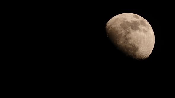 Moon at Night on Black Sky alt