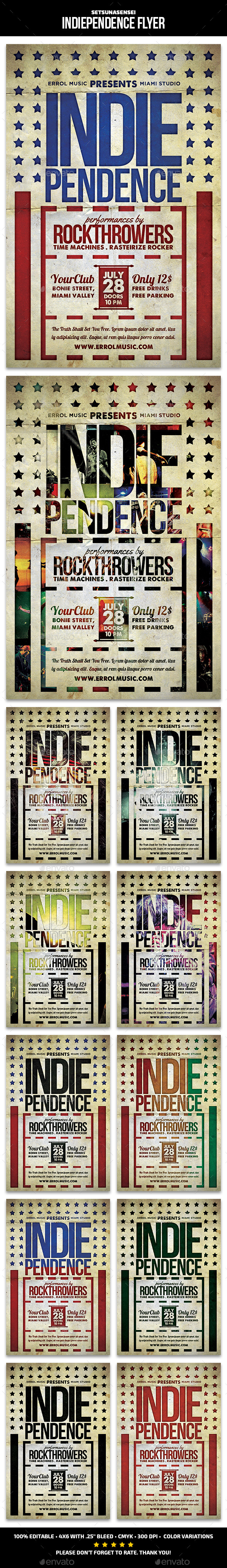 Indiependence Flyer - Concerts Events