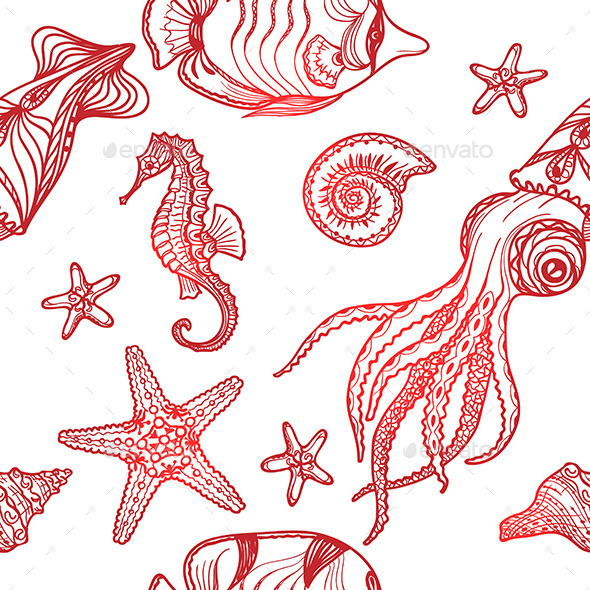 Underwater Life Pattern - Patterns Decorative