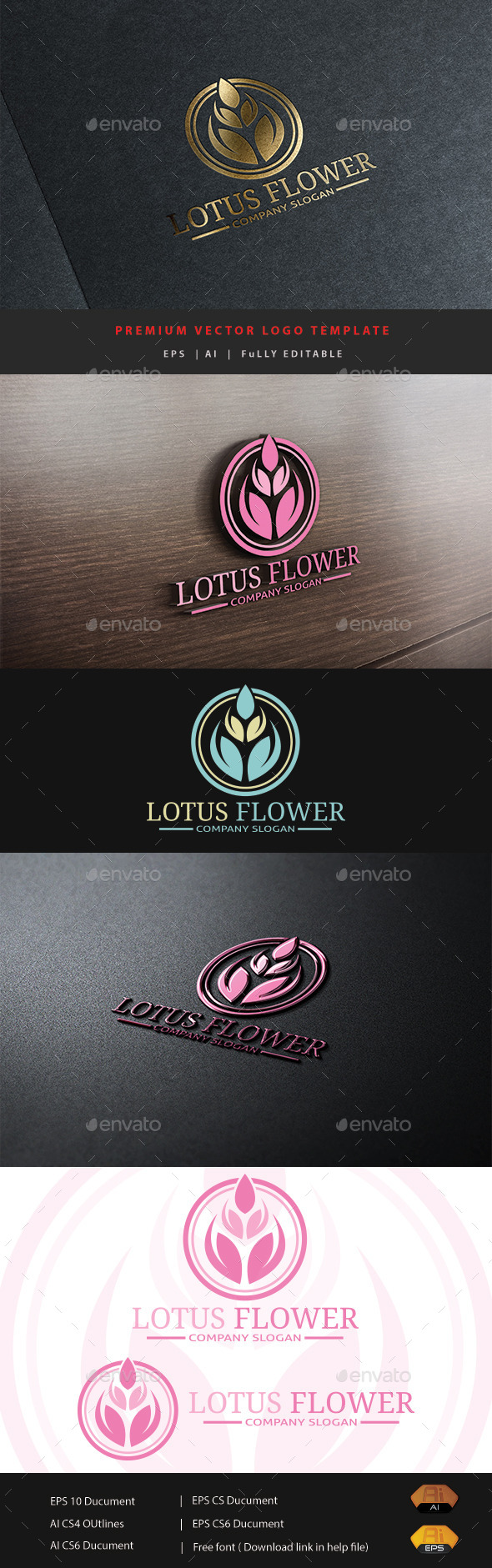 Lotus Flower V.2 - Nature Logo Templates
