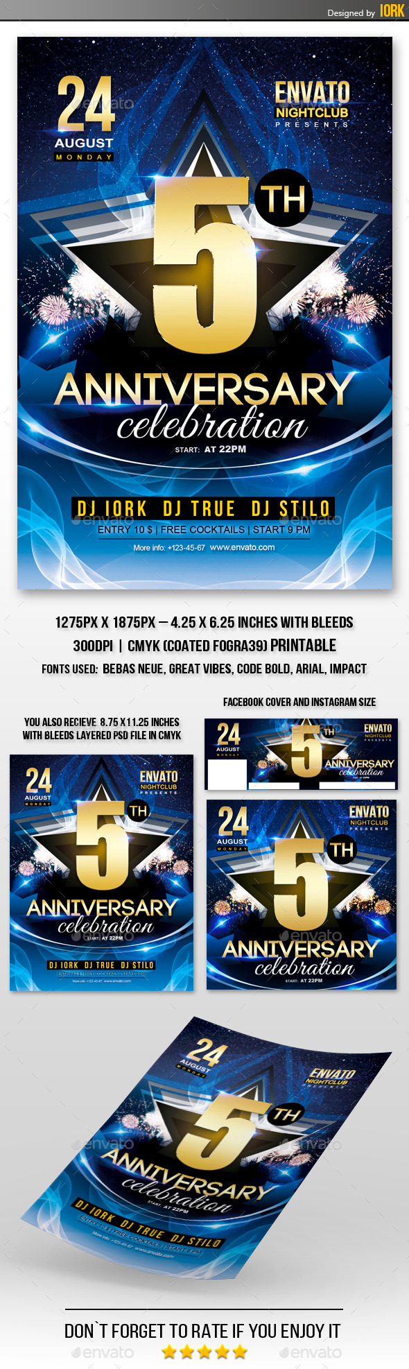 Anniversary Party Flyer - Anniversary Greeting Cards