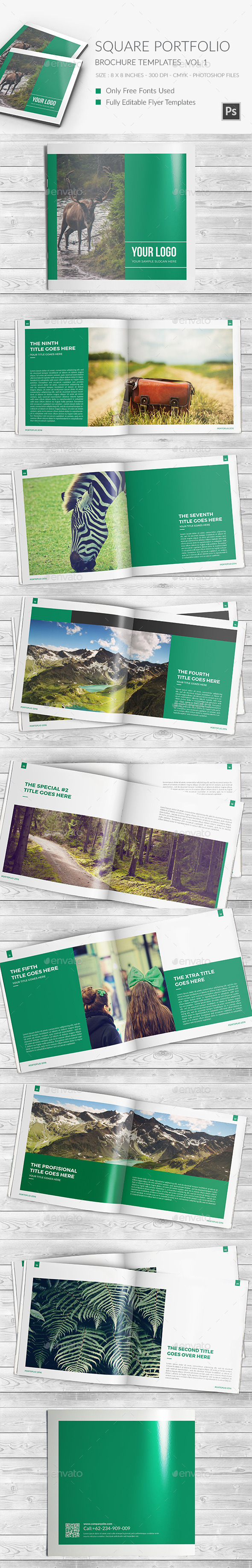 Square Portfolio Brochure Template 3 - Portfolio Brochures