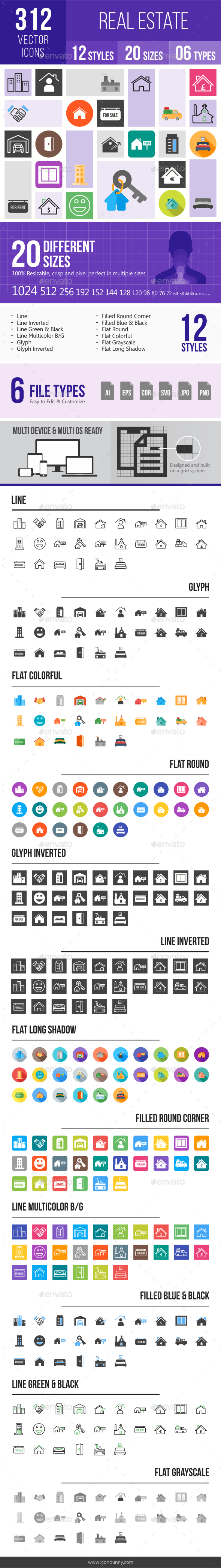 312 Real Estate Icons - Icons