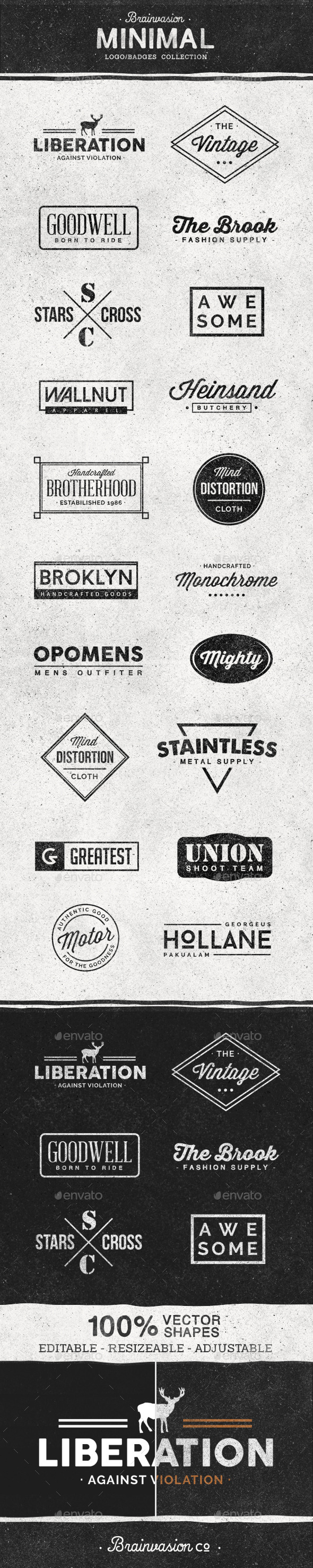 Minimal Logo/Badge Collection - Badges & Stickers Web Elements