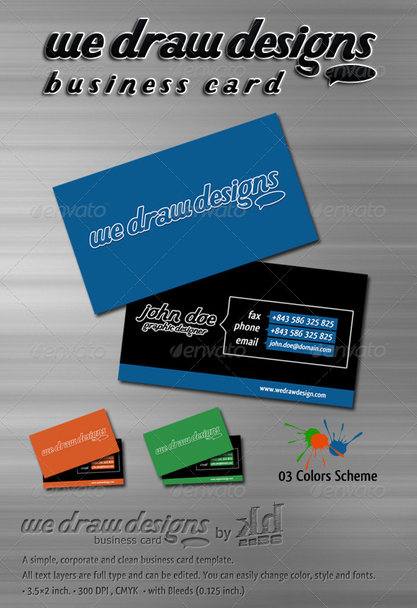 We Draw designs - Business Card - Creative Business Cards