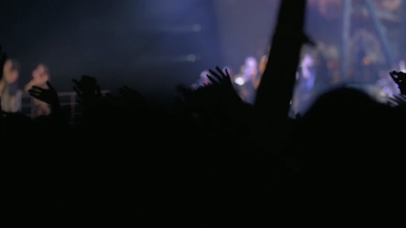 Fans Waving Hands On Concert Fans Waving Hands On Concert