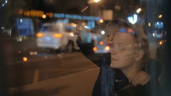 Mother And Curious Son In Night City Mother And Curious Son In Night City
