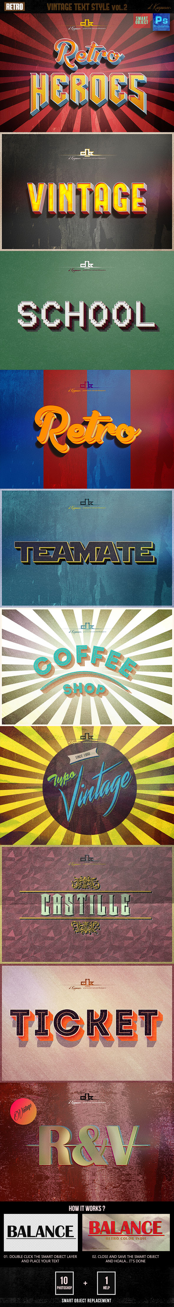 Retro Vintage Text Style vol.2 - Text Effects Styles