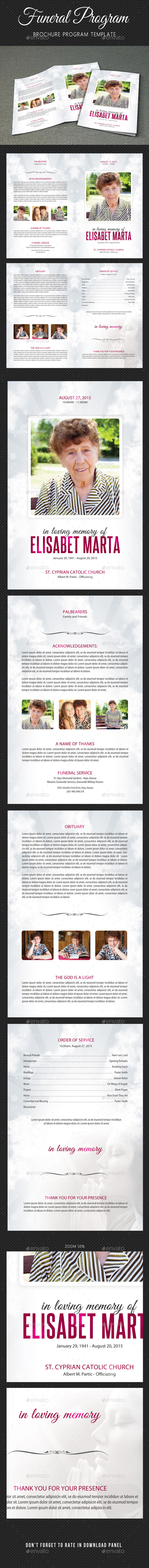 Funeral Program Brochure Template V02 - Informational Brochures