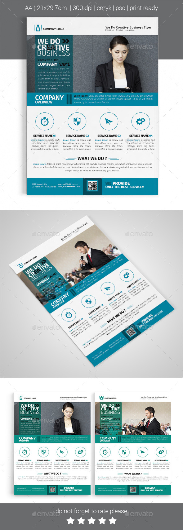 A4 Corporate Business Flyer Template Vol 01 - Corporate Flyers