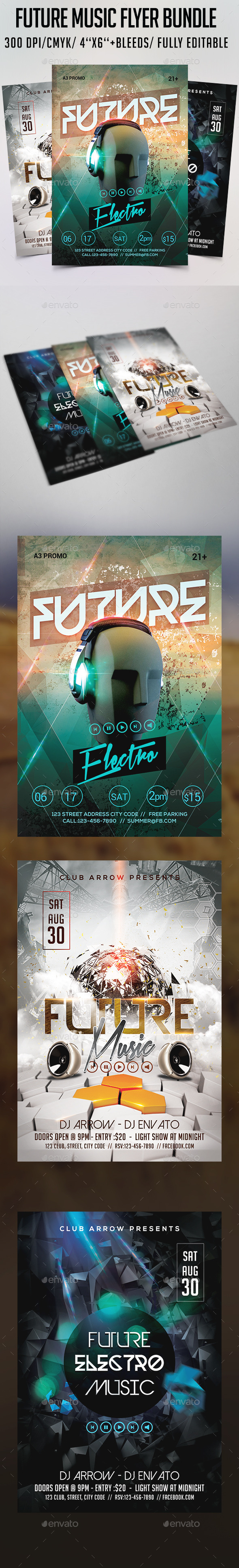 Future Music Flyer Bundle Future Music Flyer Bundle