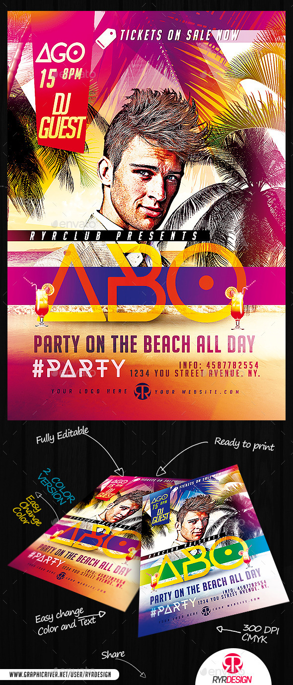 Summer DJ Flyer PSD Summer DJ Flyer PSD