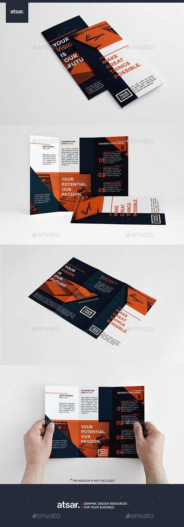 Modern Orange Trifold - Corporate Brochures