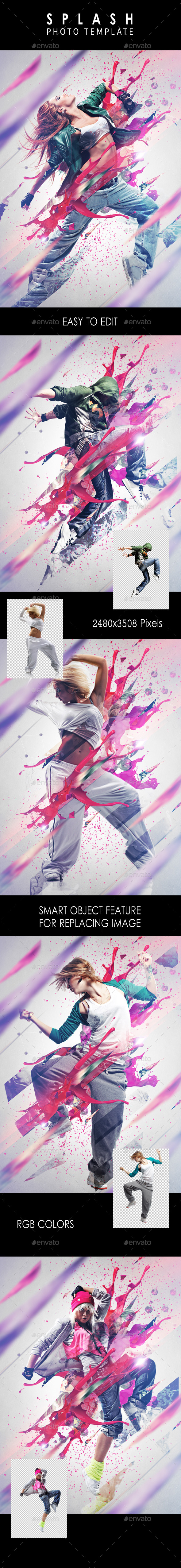 Splash Photo Template - Artistic Photo Templates