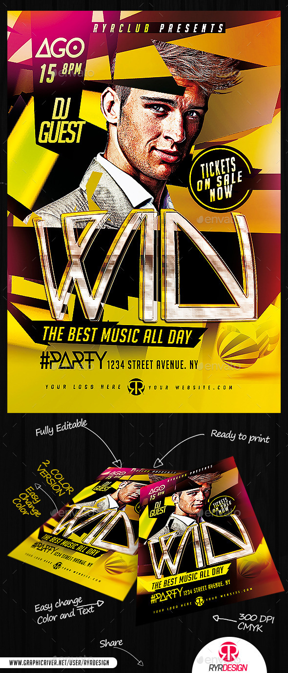 Dj Party Flyer PSD - Clubs & Parties Events